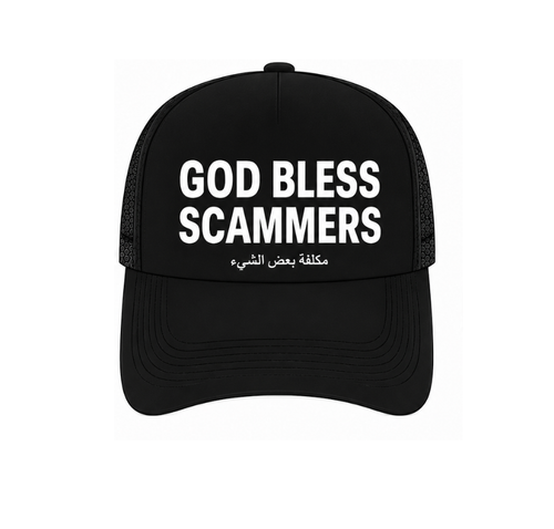 God Bless Scammers Full Black