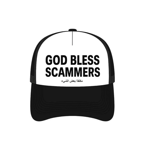 God Bless Scammers Black&White